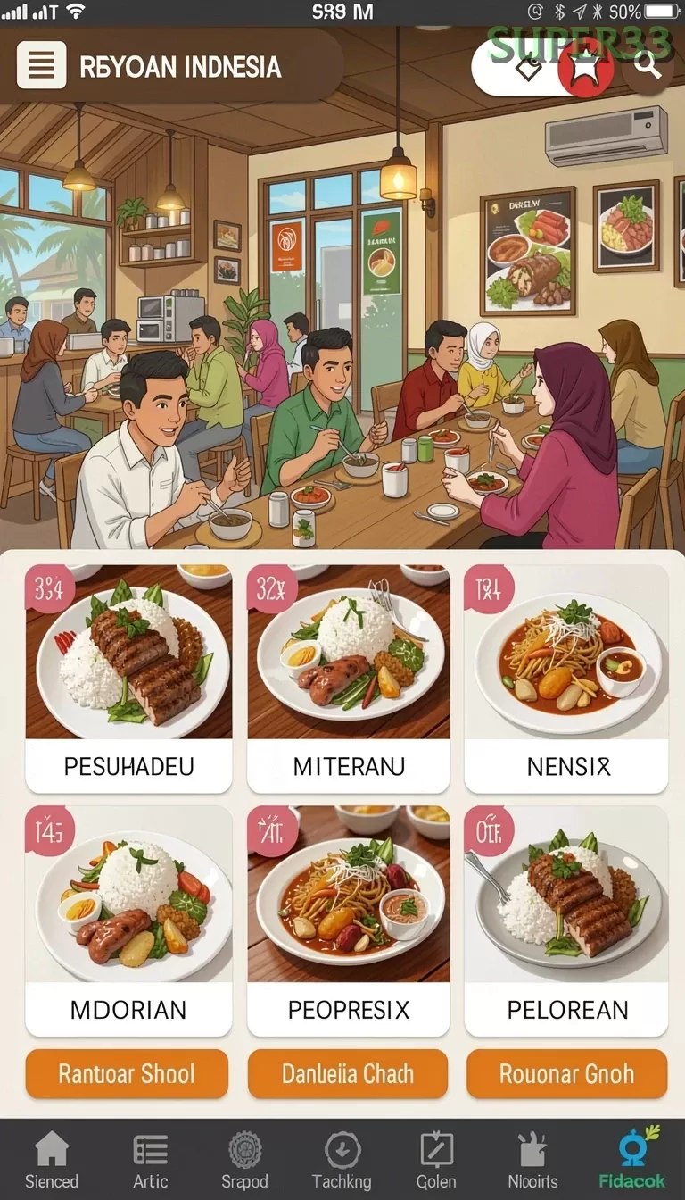Cuplikan layar DULTOGEL — menu navigasi